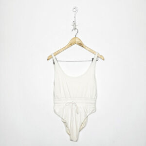 Good American Waist Framer One Piece Swimsuit ivory cheeky womens 3 L XL